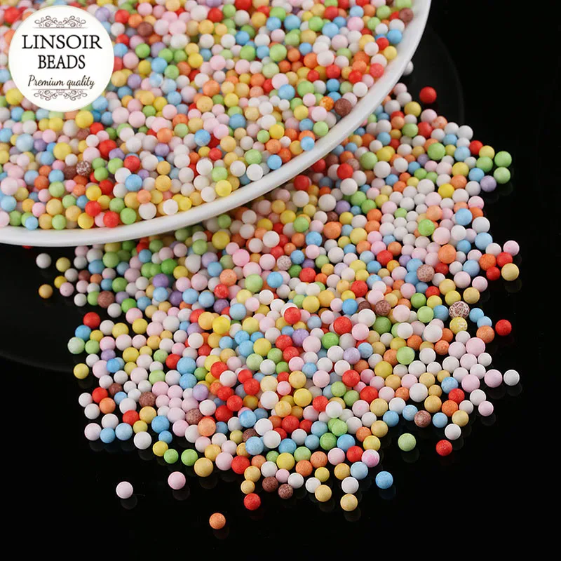 LINSOIR 1bag/lot Colored Styrofoam Polystyrene Filler Foam Beads Craft