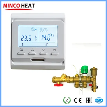 

MINCO HEAT Underfloor Heating Thermostat Normal Closed amd Open Actuator 5+2 Programmable Digital Temperature Controller 3A 220V