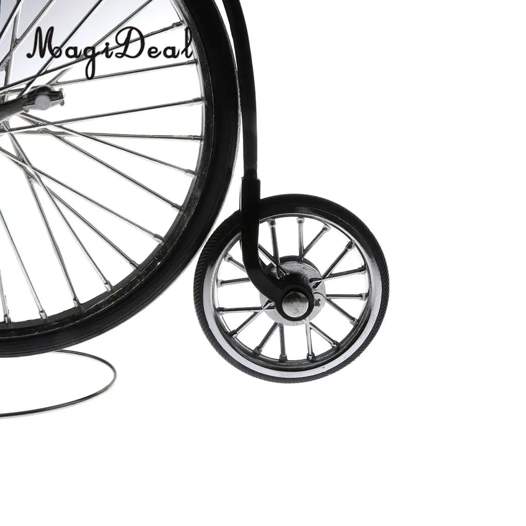 Retro 1:10 Alloy Miniature Diecast High Wheel Racing Bicycle Bike Model Collection Toy Dest Crafts Children Kids Toy