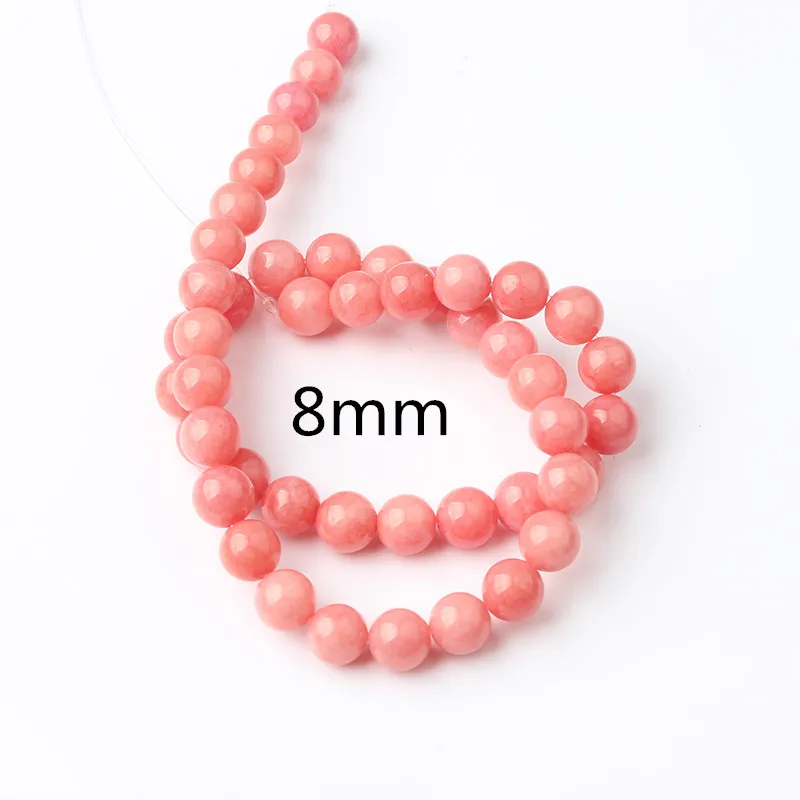 LIngXiang модные натуральные ювелирные изделия Розовый Родохрозит свободные бусины DIY женский браслет ожерелье серьги аксессуары