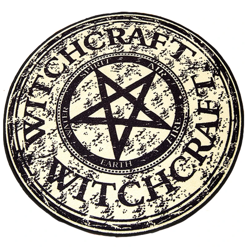 

Hot Circular Carpet Computer Chair Cushion Mat Pentagram Bedroom European Creative Personality Fashion Non-slip MATS