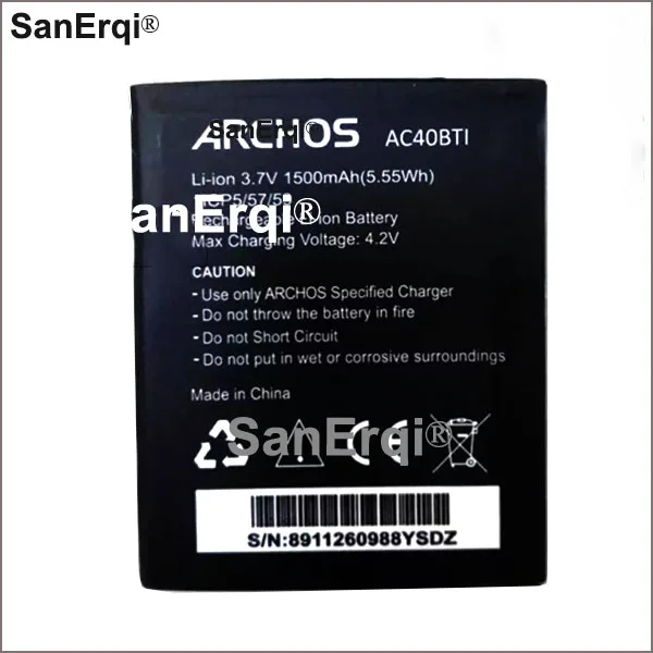 10 шт. аккумулятор AC40BTI для сотового телефона ARCHOS новые внешние литий-ионные