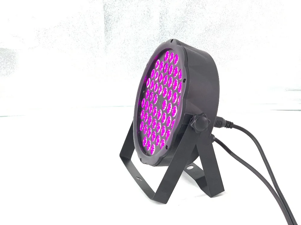 LED плоский тонкий Par Огни мыть диско 54x4 Вт RGB 3в1 led par свет УФ Роскошные светодиодные