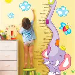 2018 Новое поступление Горячие Слоны высота стены Книги по искусству наклейки Дети Детская Съемный Декор Отличительные знаки Главная Фреска