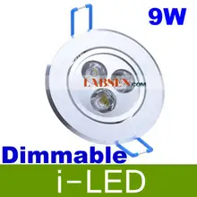 Затемнения светодиодные светильники 9 Вт 3x3 Вт светодиодный светильник потолочный светильник свет шкафа AC90-260V Серебряная раковина 3 года гарантии+ драйвера