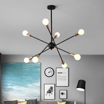 

85-265V E27 Chander Lights Vintag LED Chandeliers Industrial Edison 6 8 Lights Chandelier Fixture White