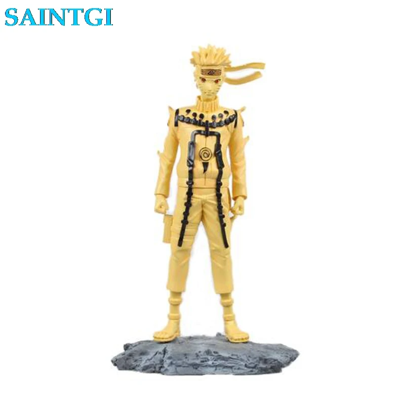 

SAINTGI Naruto Figure Japanese Anime Naruto Shippuuden FINAL CAST Uzumaki Naruto Nine Tails' Chakra Gold Naruto Action 25.5cm