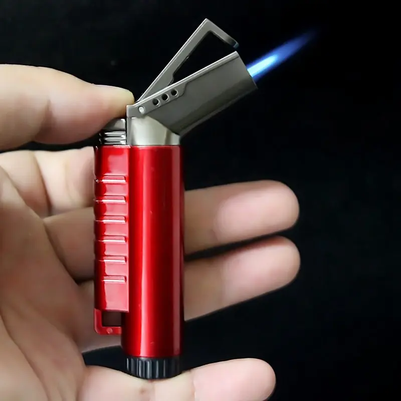 Ветрозащитная зажигалка металлическая газовая многоразовая Бутановая