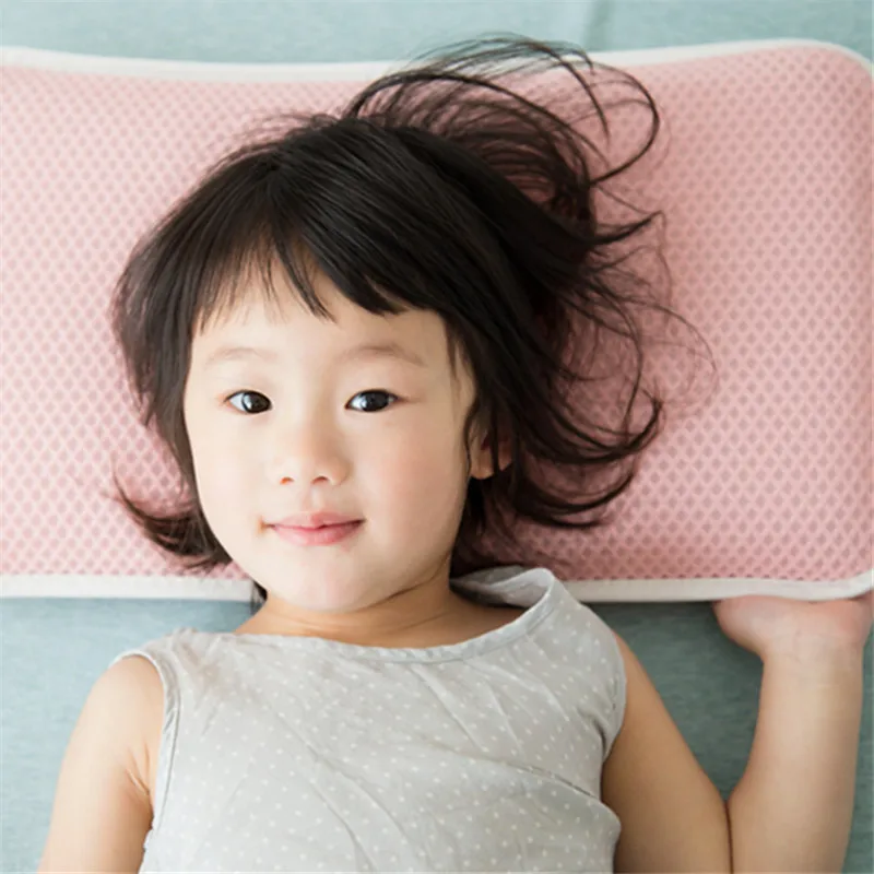 

3D Baby Pilow Netting Fabric Breathe Washable Kids Children Soft Pillow 28*48*5cm Body Bedding Pillow Qualified Bedclothes