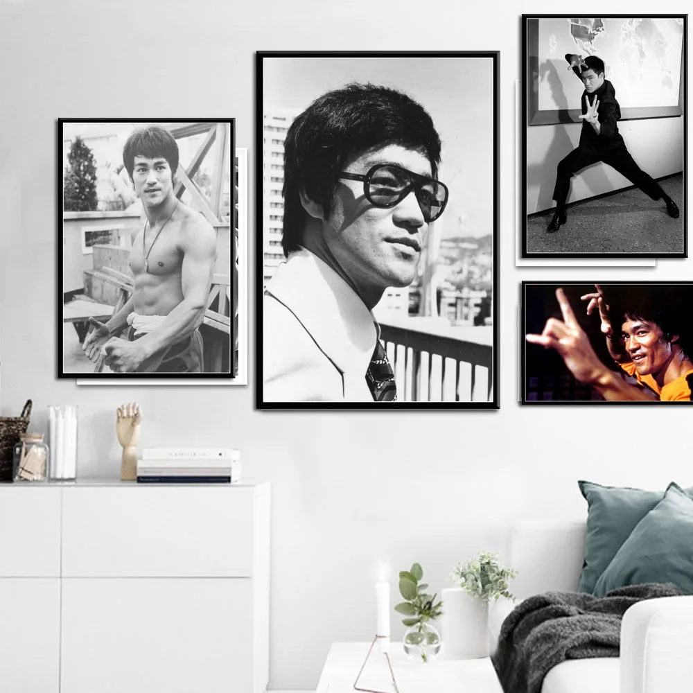 

P570 Bruce Lee Kung-Fu Star Movie Art Painting Silk Canvas Poster Wall Home Decor