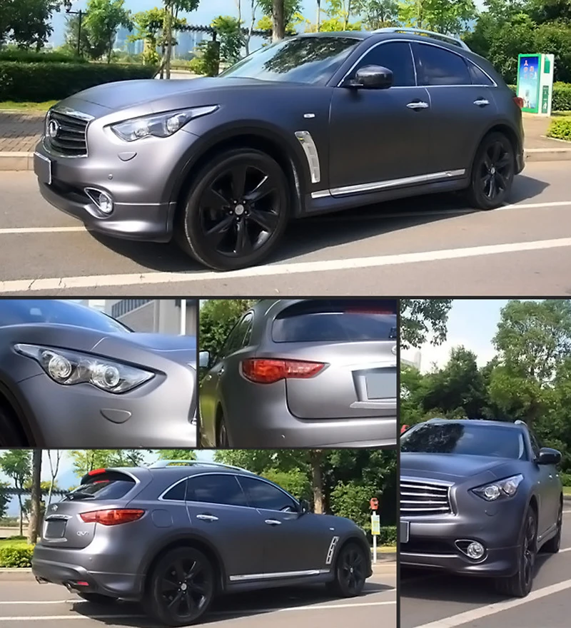 

Gunmetal Grey Matte Vinyl Anthracite Wrap With Air Bubble Free Gray Metallic Matt Film Satin Vehicle Wrapping