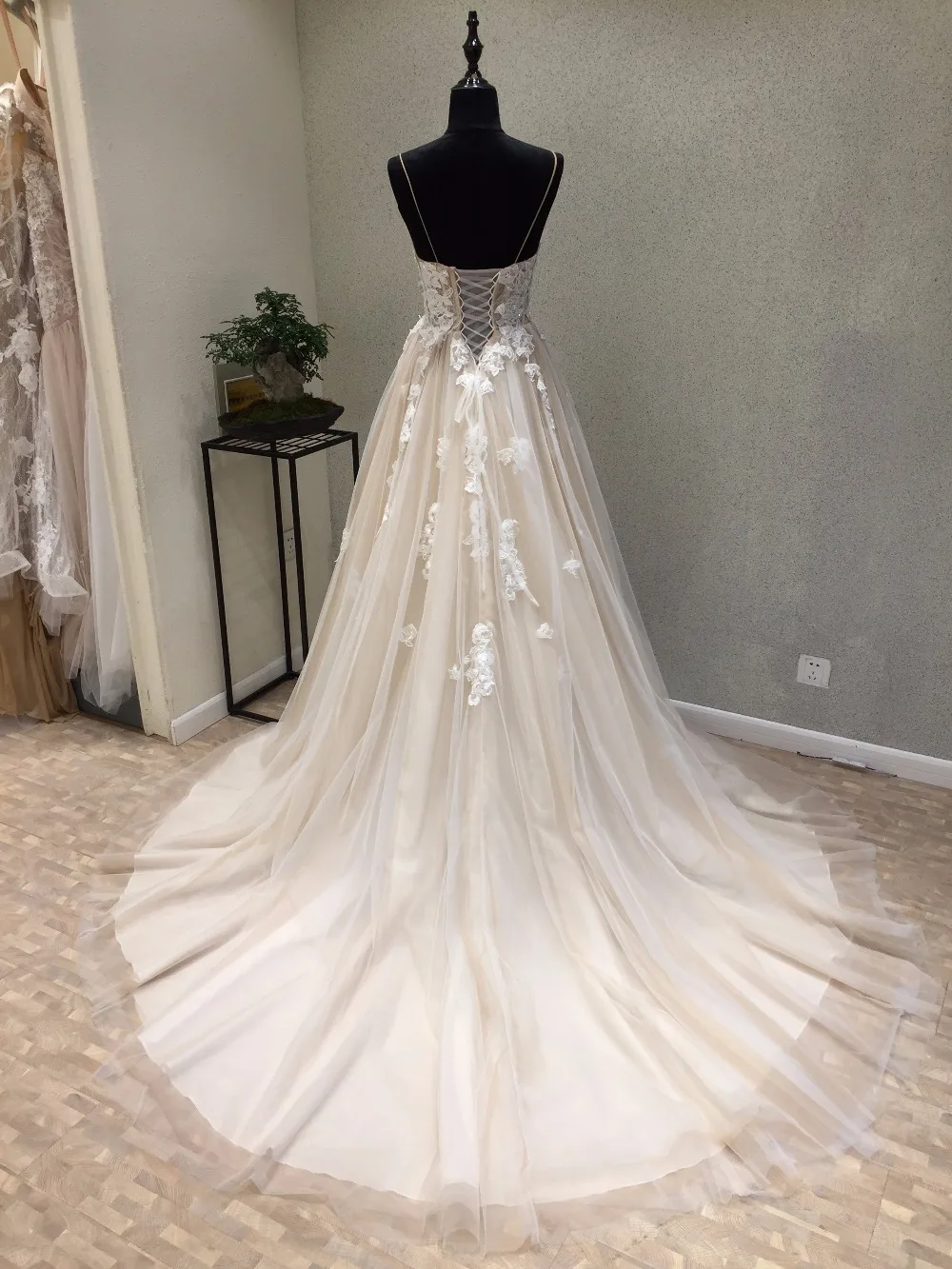 Vestidos de novia Новая мода 2018 пляжное свадебное платье Летний стиль Тюль Аппликации