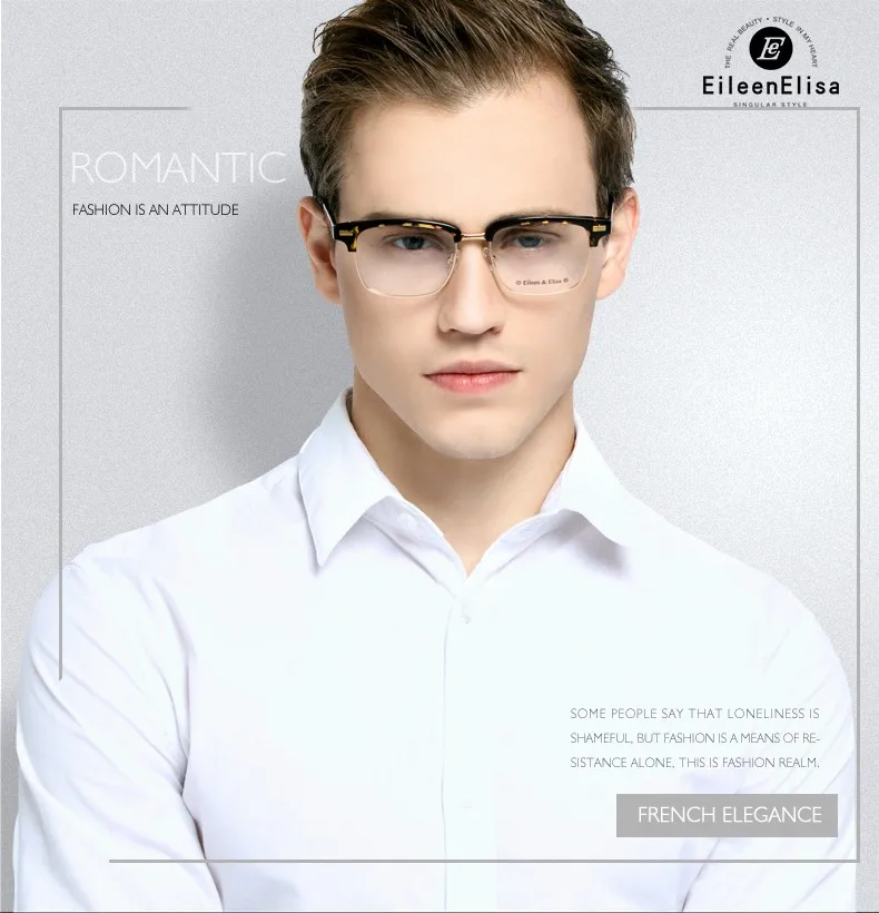 EE джентльмен оптические очки оправа очки в ретро-стиле женщины чтения оправа для очков полуоправы очки