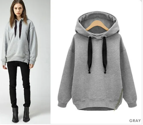 2018 Autumn And Winter Casual Knitted Hoodies Women