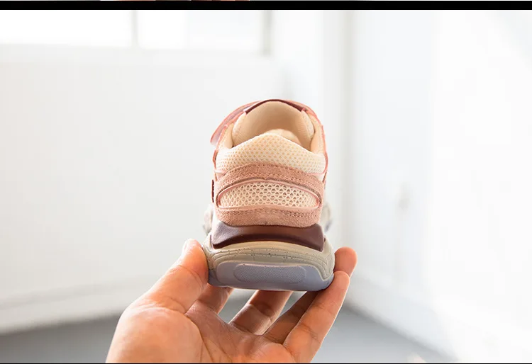 New Fashion Baby Girls Black Genuine Leather Shoes Children Mesh Sport Sneakers Kids Casual Shoes Boys Brand Shoes  Breathable shoes (4)