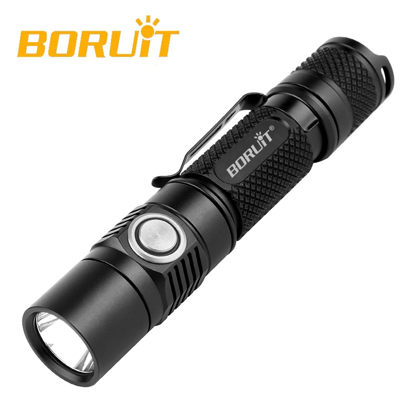 Фонарик BORUiT BC03 18650 лм светодиодный USB перезаряжаемый тактический для