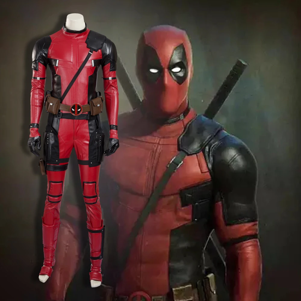 2016 New Men's Deadpool Cosplay Costume Updated Version Deluxe Outfit