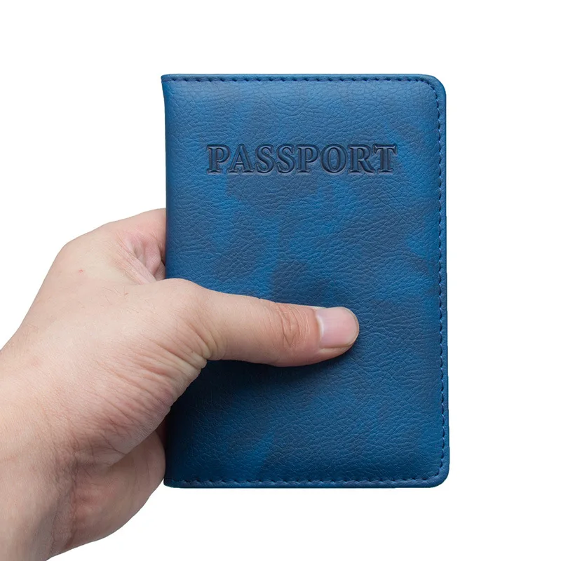Дорожный однотонный деловой чехол из искусственной кожи для паспорта унисекс для женщин и мужчин Чековая книжка держатель для кредитных карт чехол бумажник для документов водителя