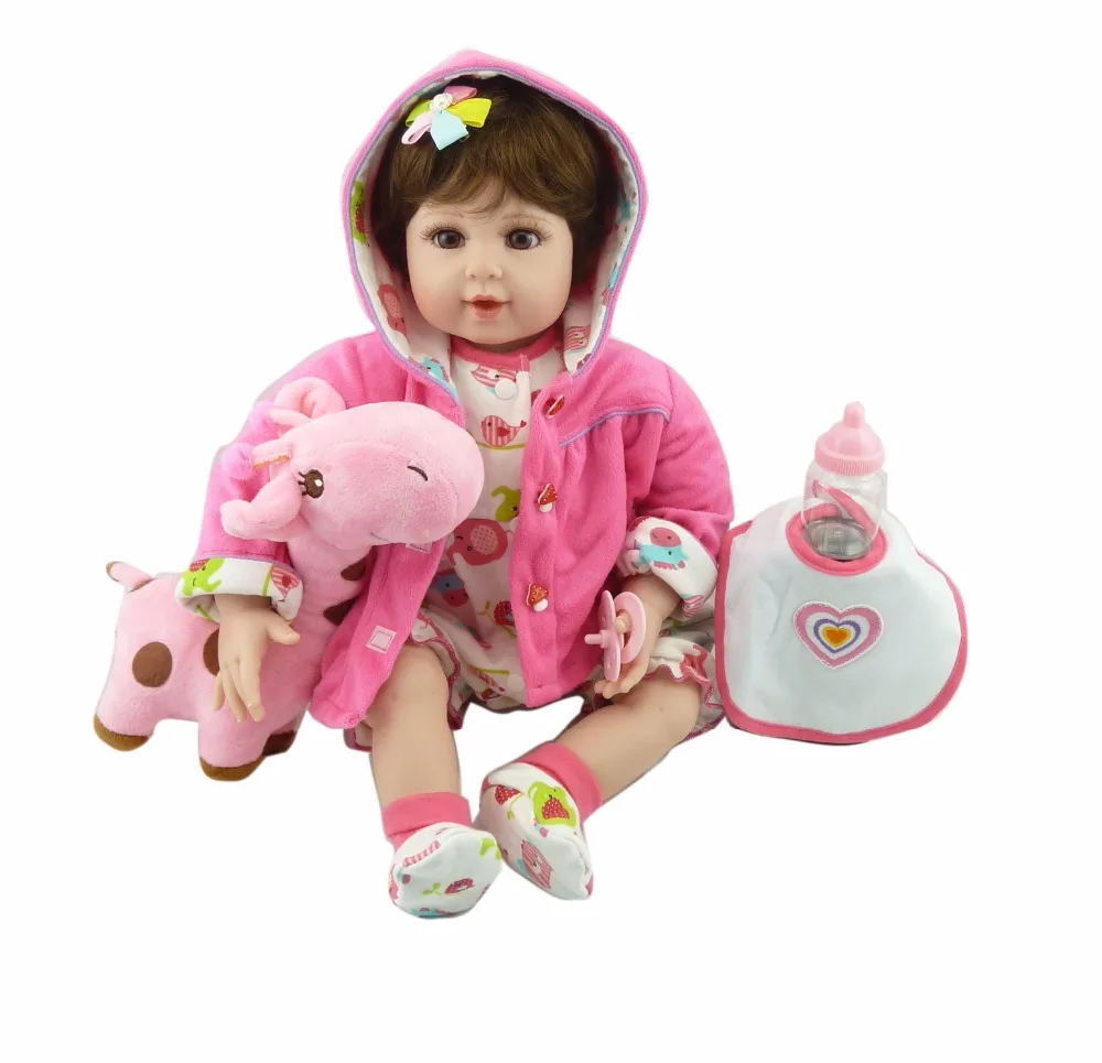 

Doll house20'' popular adora toddler baby girl with one little deer plush toy gift for children silicone reborn baby dolls