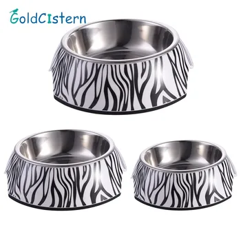 

Animal Pattern Pet Bowl with Removable Melamine Stainless Steel Bowl Pet Dog Cat Supplies