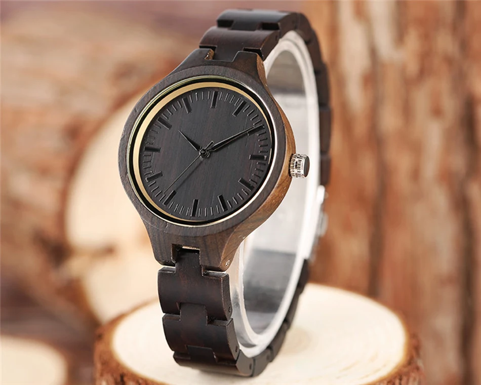 Nature Womens Wooden Wrist Watch Ladies Creative Full Wood Watch Fashion Bracelet Trendy Bamboo relogio feminino 7