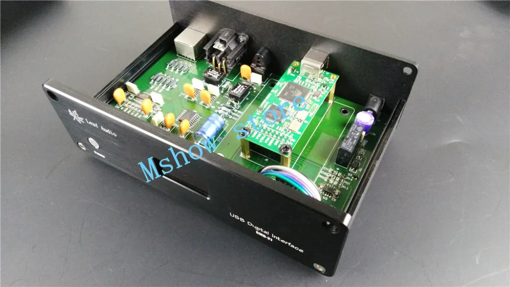 Mshow 2017 Amanero USB цифровой инферфэсе преобразовать DSD512 к SPDIF OPT AES/EBU I2S IIS Дисплей hifi