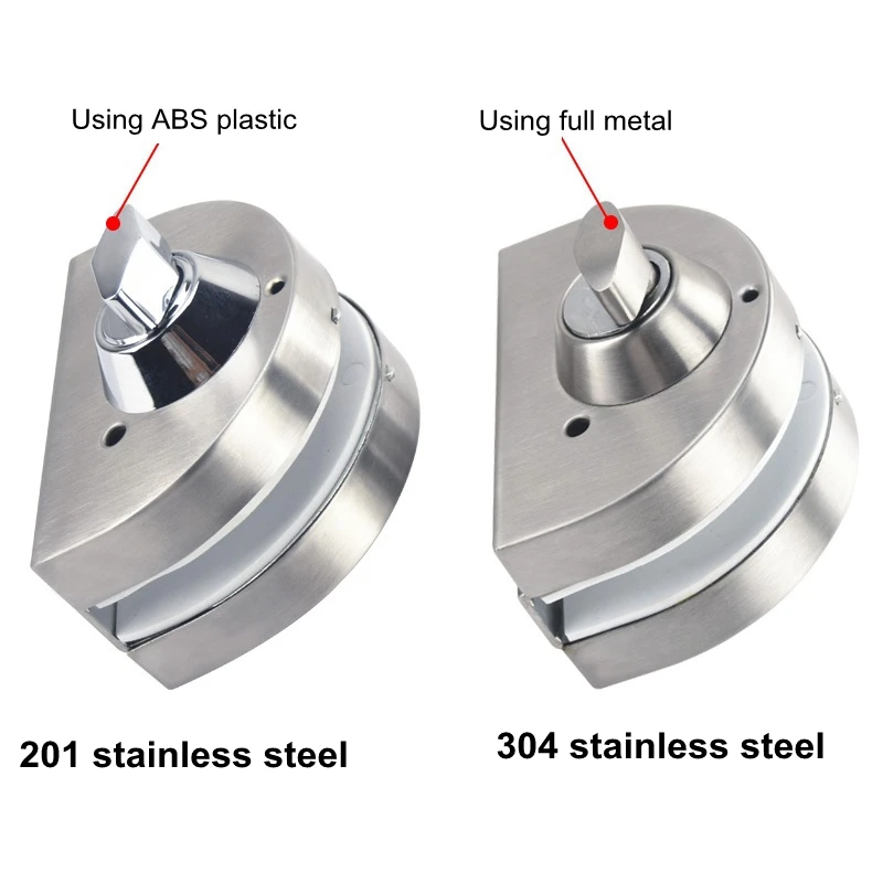 Матовая нержавеющая сталь 10-12 мм Толщина стеклянной дверной замок Противоугонный замок безопасности с бескаркасным толкателем раздвижная блокировка ворот