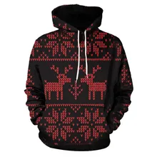 Рождественские пары толстовки женские мужские куртки для бега 3D принт с длинным рукавом Зимние толстовки Топ блузка Рубашки#2N20