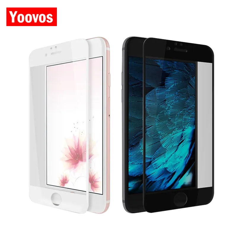 Yoovos для Iphone 7 Plus закаленное Стекло пленка 6 S телефон фильм 3D полный Экран крышка из