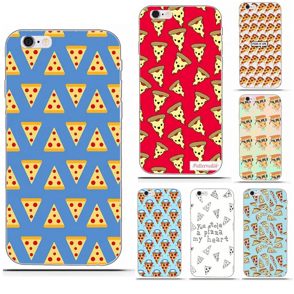 Wexoeq для Apple iPhone 4 4S 5 5C 5S SE 6 6S 7 8 Plus X фото мягкий чехол телефона Милая пицца |