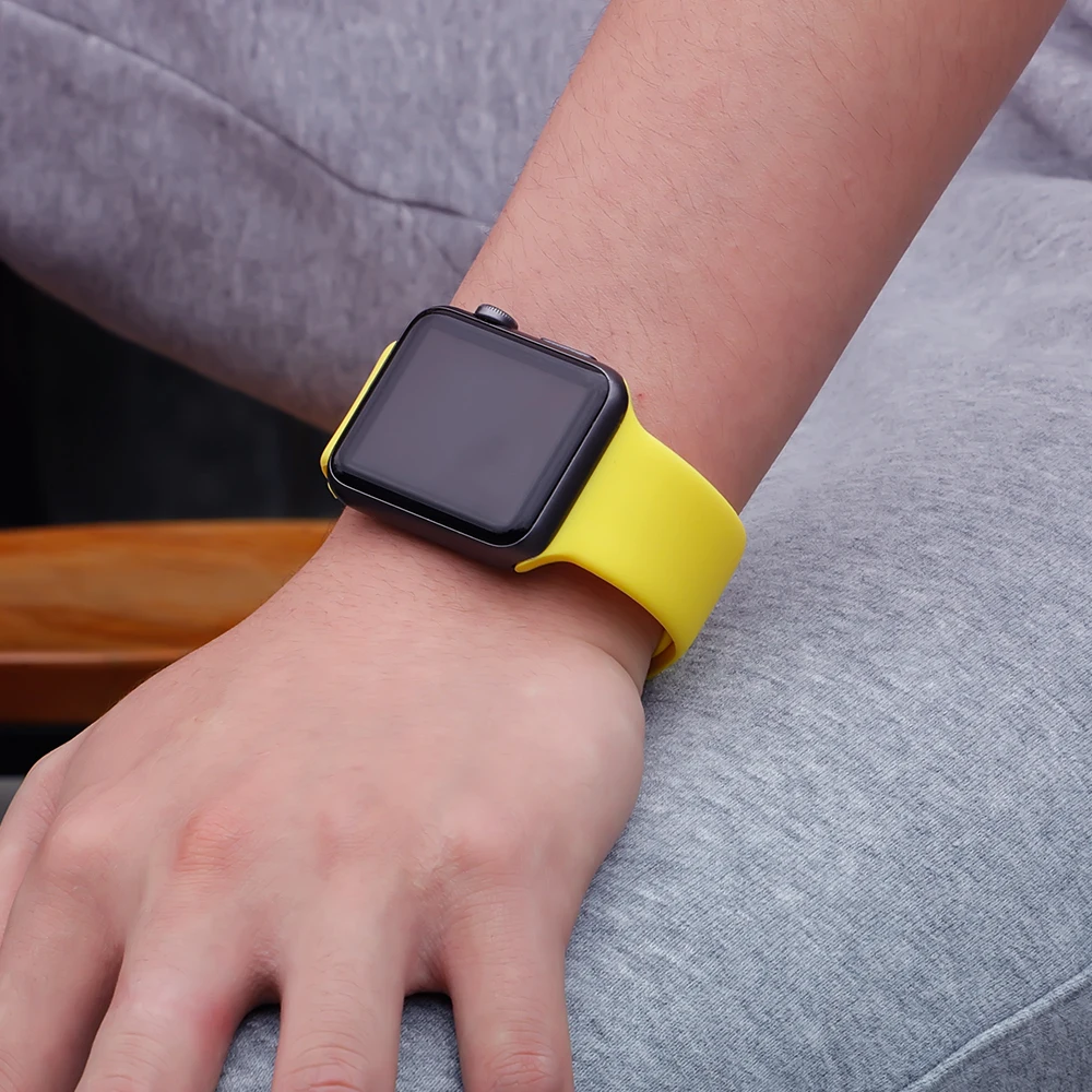 

EIMO Strap For Apple Watch band iwatch 4 band 44mm 42mm 38mm 40 mm pulseira watch correa Bracelet Sport Silicone Accessories