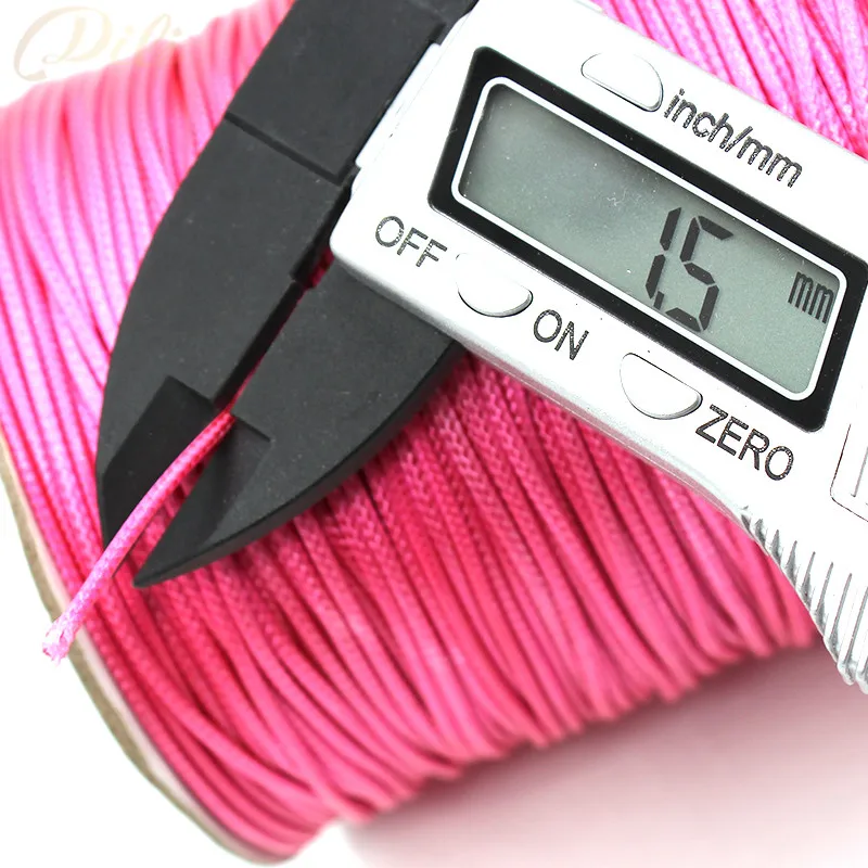 15 meters 1.5mm waxed rope necklace waxed string thread cord wax cotton cord string strap for bracelet