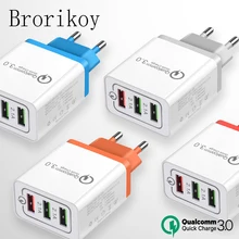 Быстрое зарядное устройство QC3.0 USB настенное зарядное устройство s адаптер с европейской вилкой для iPhone X samsung Xiaomi универсальное устройство для быстрой зарядки мобильного телефона