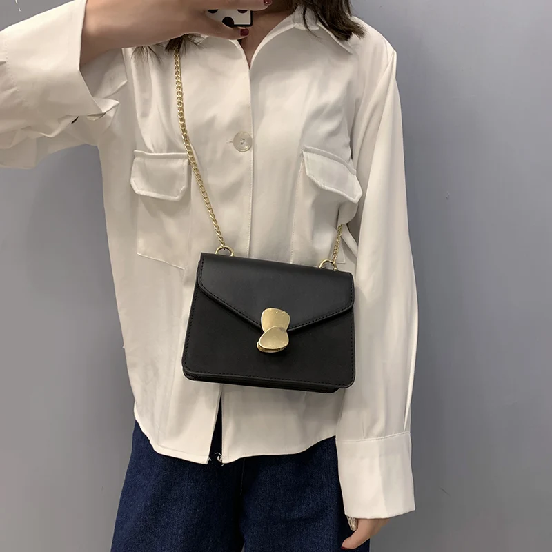 

2019 tide small CK love bag new retro chain single-shoulder bag mini locking small square bag slant slant belt women bag