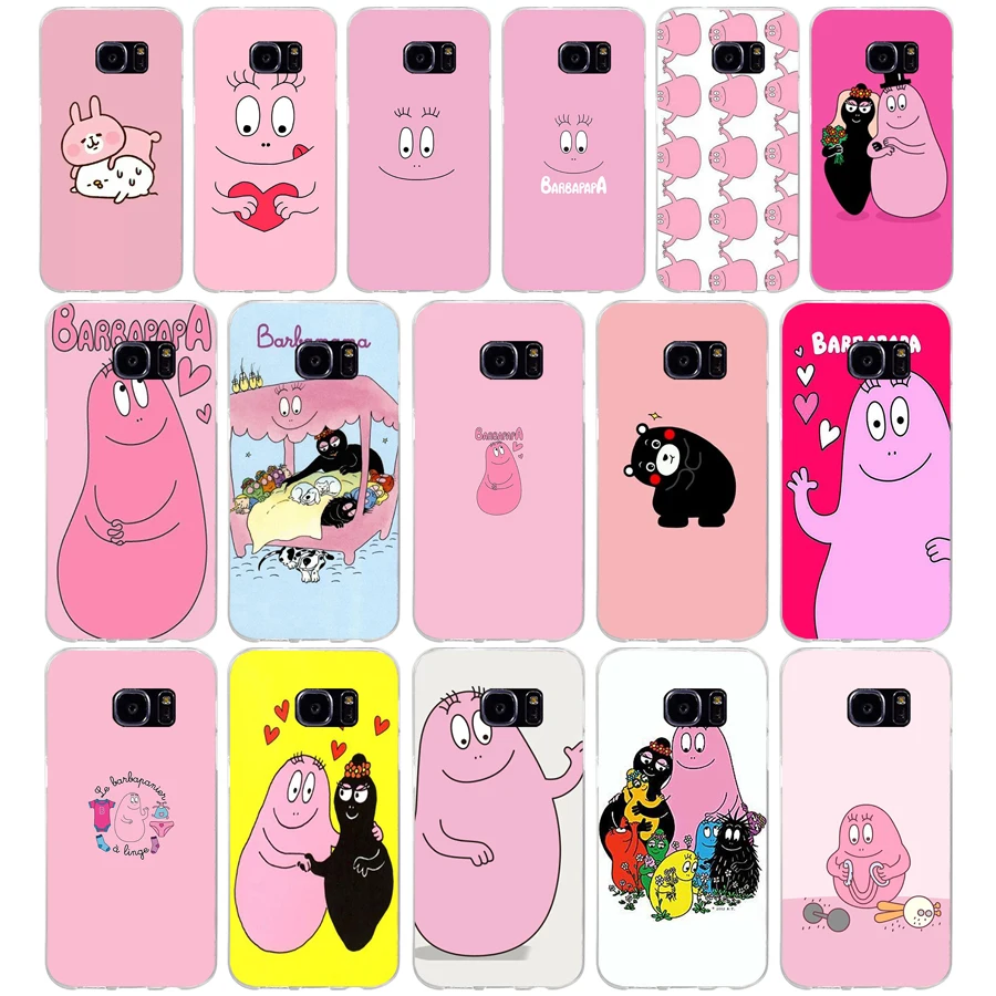 

141AQ Les Barbapapa Barbamama Pink Soft TPU Silicone Cover Case for samsung Galaxy s6 s6 s7 edge s8 s9 plus case