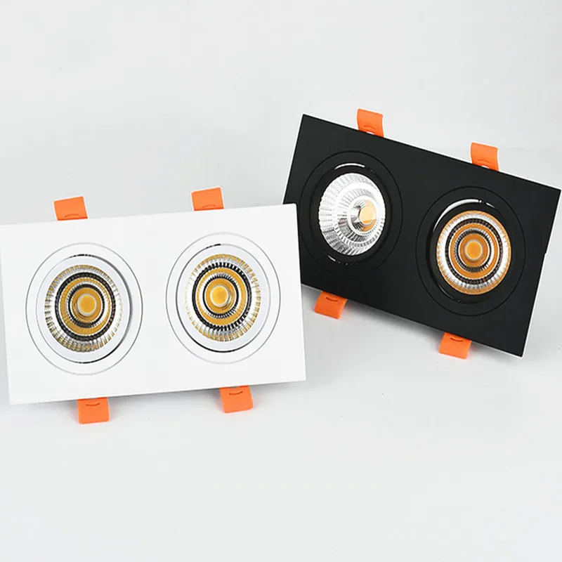 Square Dimmable Recessed COB LED Downlights 5W 7W 9W 12W 18W LED Ceiling Spot Lights AC85-265V Ceiling Lamps Indoor Lighting
