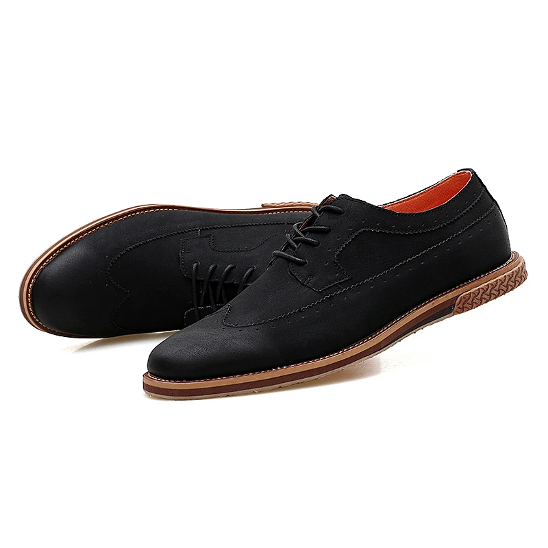 fashion suede leather men shoes elegant male footwear italian office leisure moccasins dress classic brogue oxford shoes for men (11)