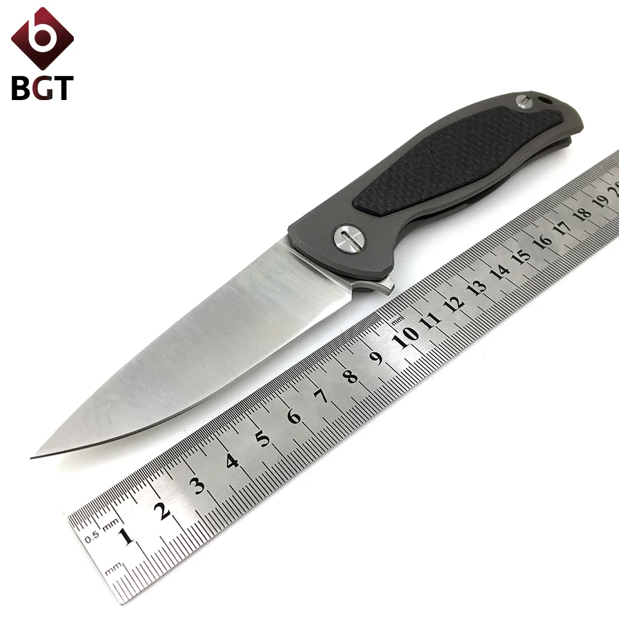 

BGT F95 Folding Knife S35VN Blade TC4 Titanium Handle Hunting Tactical Rescue Pocket Knives Ball Bearing Survival EDC Tools