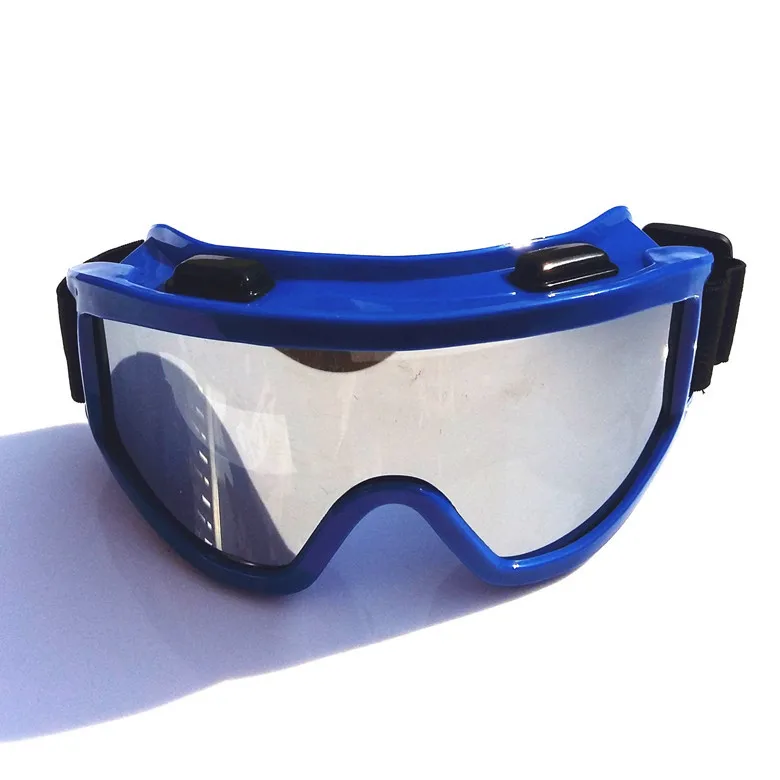 Лыжные очки УФ пылезащитный анти-шок защитные встроенные очки позволяют лыжным очкам - Цвет: Normal Blue siliver