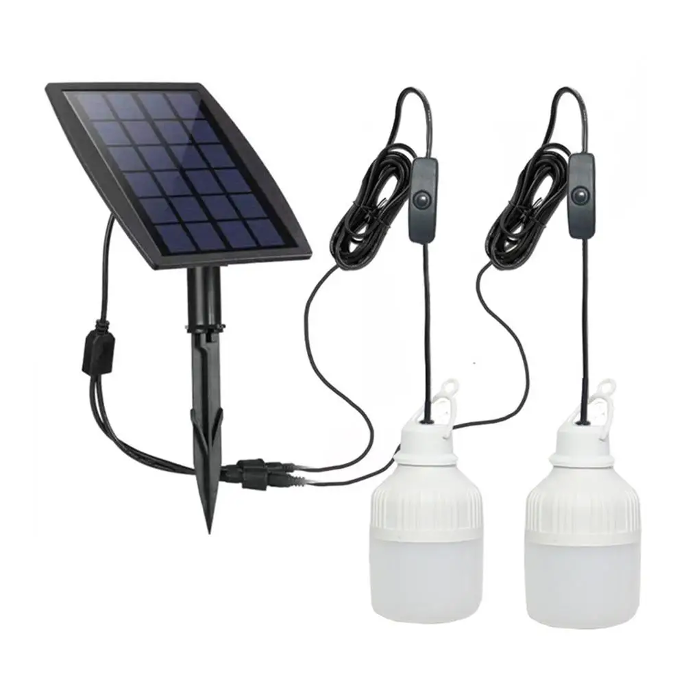 

Solar LED Lawn Lamp Spotlight Landscape Light Waterproof Outdoor Garden Lamp With 2 Bulbs Home Emergency Light