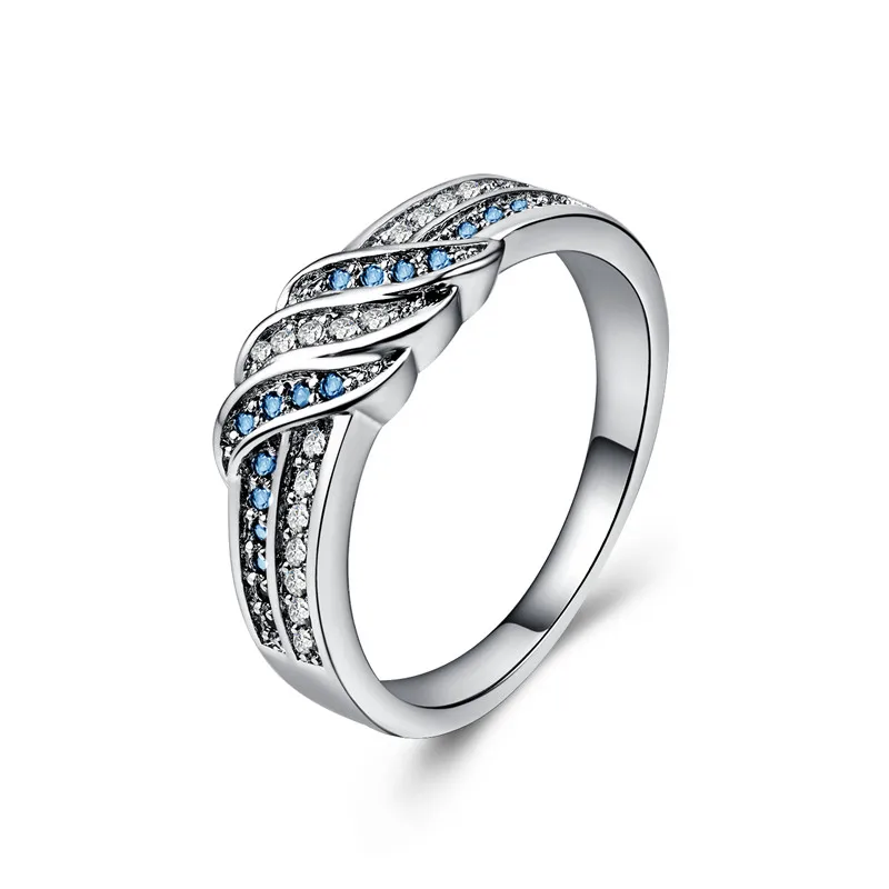 

Huitan Fashion Ladies Jewelry Ring Cooper Brass Zircon Infinity Ring For Girlfriend Boyfriend Engagement Promise Ring Size 6-10