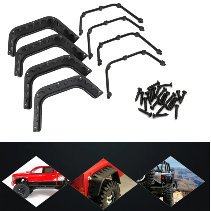 

Fenders Flare Set for 1/10 Axial SCX10 D90 D110 Body RC Cars Crawler Truck J8S5 Plastic Wide Style Protector 7cm*5cm*0.2cm