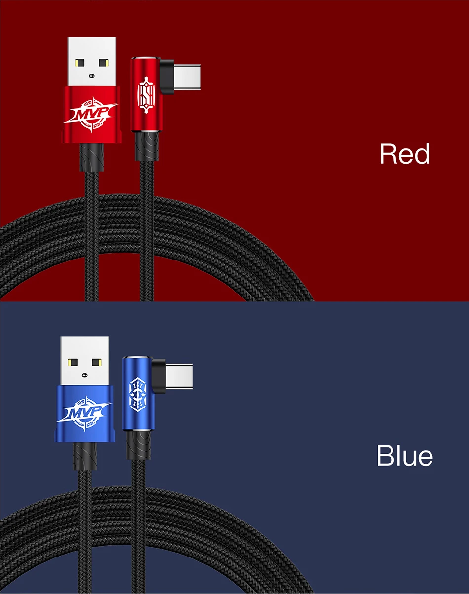 Baseus кабель usb type C для samsung galaxy S9 S8 Xiaomi Mi 5 90 градусов зарядный кабель провод для быстрого заряда шнур USB-C