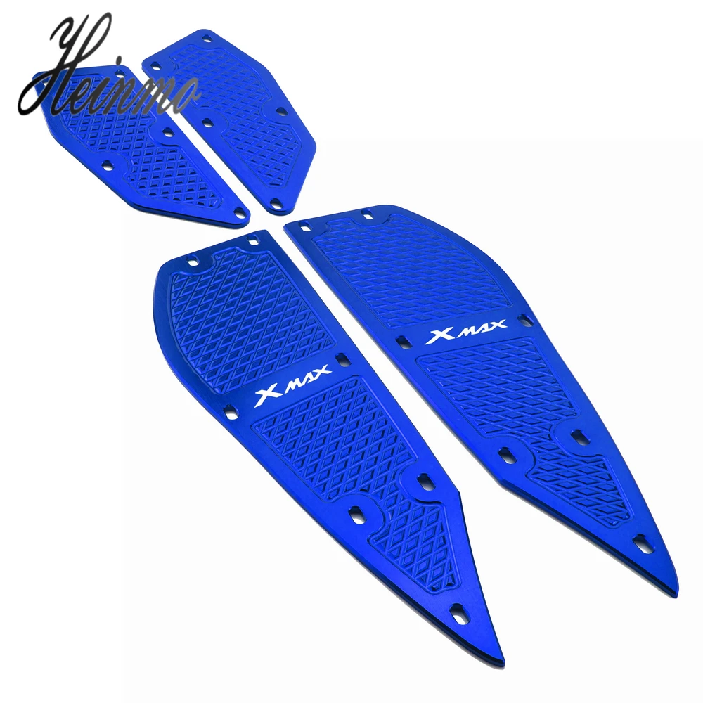 With Logo For YAMAHA Foot Pegs plate Footrest Step pads For Yamaha XMAX X-MAX 250 300 Motorcycle Accessories High Quality CNC (12)