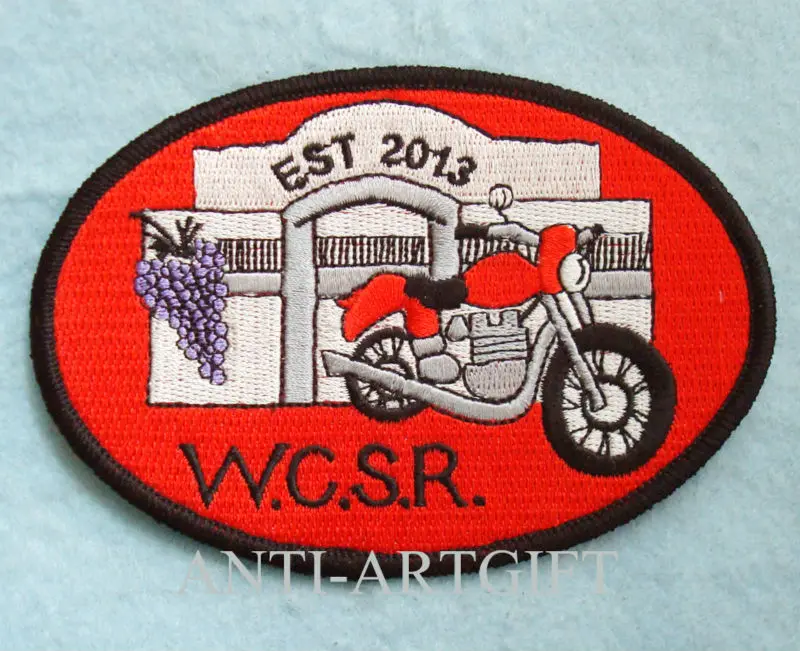 

Motorcycle Embroidery badge Cutomized Based on Client Design