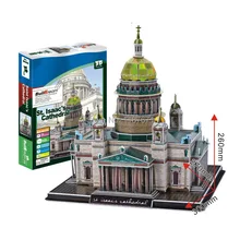 Paper Model Diy St Isaac s Cathedral Enlighten Blocks Construction Educational playmobil font b Toys b