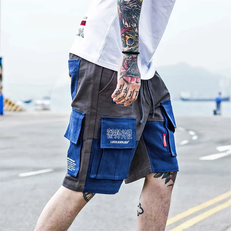 Patchwork Cargo Baggy Shorts 3
