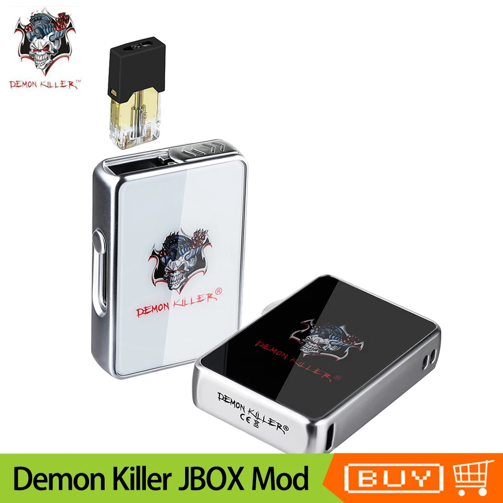 

Original Demon Killer JBOX Mod 420mAh Built-in battery Vape Mod fit JBOX Pod Cartridge Ceramic Coil E Cigarette Pod Vaporizer