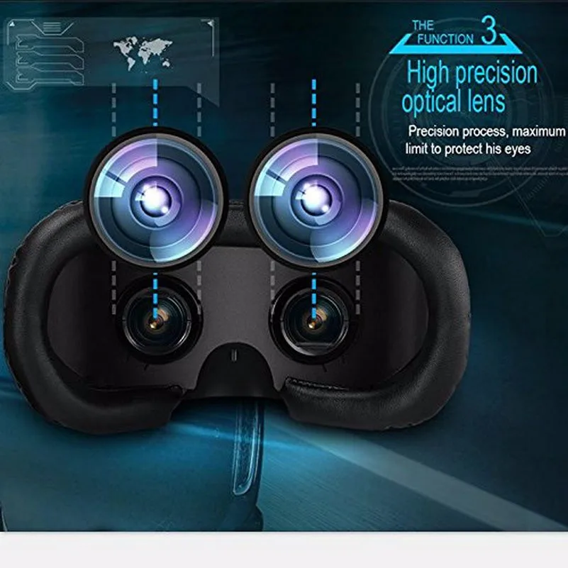 HMD-518 VR Glasses Virtual Reality Headset Screen 1080P 3D Video Movie Game Glasses Private Mobile Cinema Personal Theater Game Movie + 8G TF Card