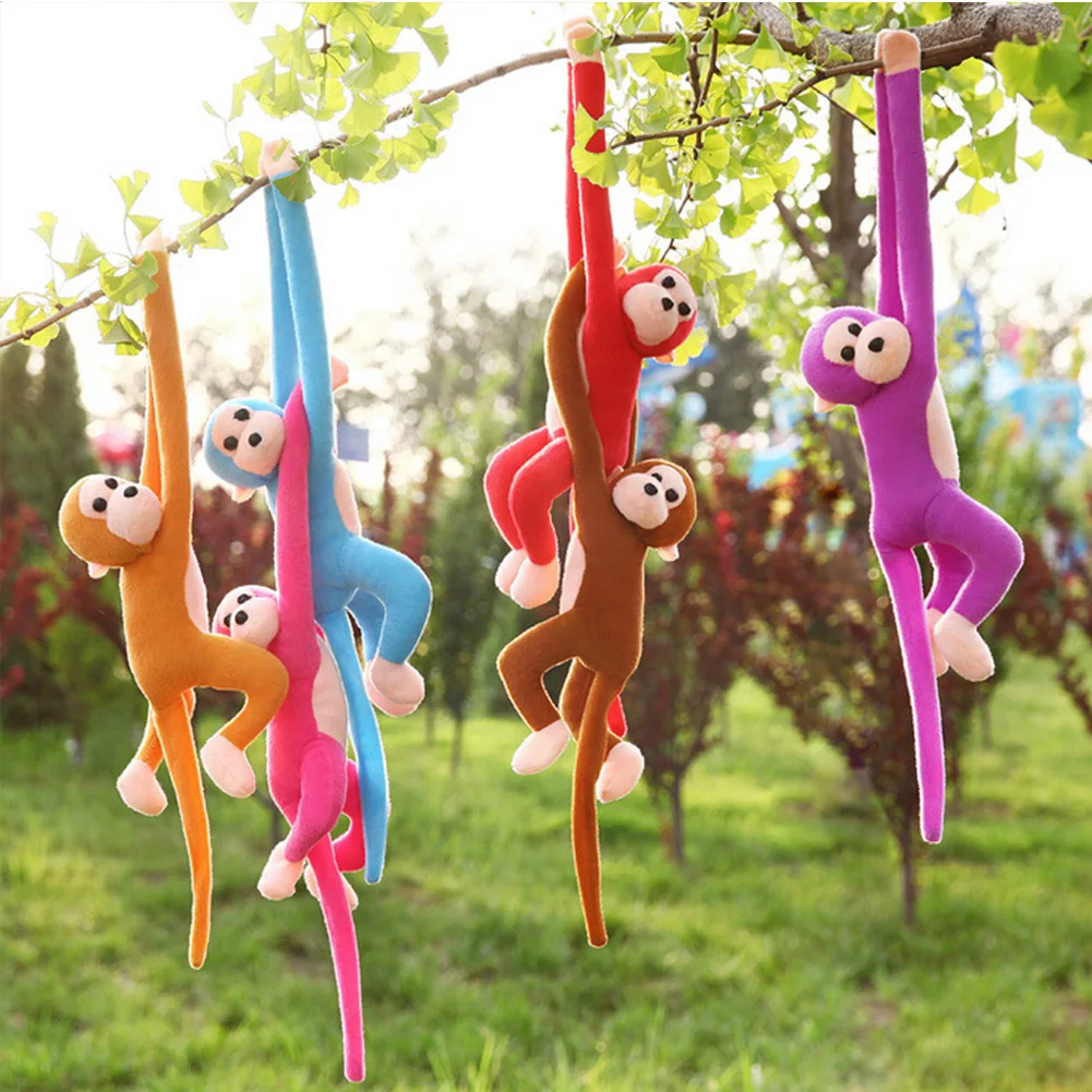 

Novelty Car Ornaments 60cm Long Arm Monkey Tail Plush Toy Colorful Monkey Curtains Monkey Stuffed Animal Doll for Car Decoration